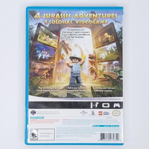 Nintendo Wii U Lego Jurassic World 2015 Complete - Picture 2 of 4